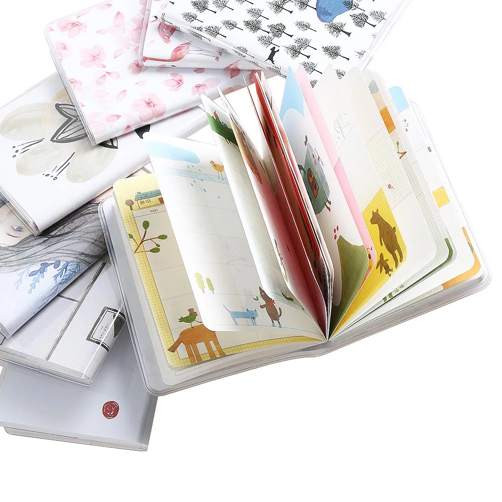 

2018 New 1 pc Agenda Planner Book Monthly Weekly Portable A6 Calendar Notebook Diary Flowery Painting Stationery