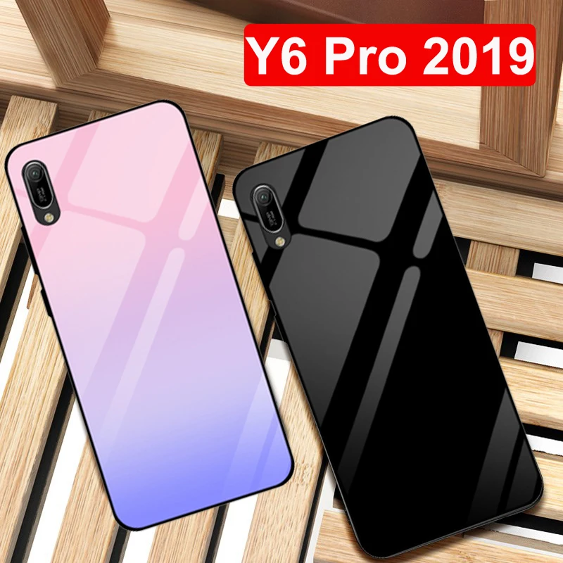 Для Huawei Y6 Pro 2019 чехол из закаленного стекла Твердый для телефона Y6Pro корпус Y 6