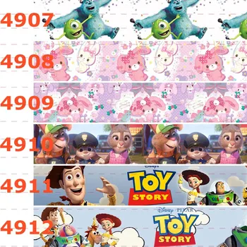 

New 50 yards lovely cartoon ribbon pink princess cartoon printed grosgrain ribbon 4907-4918