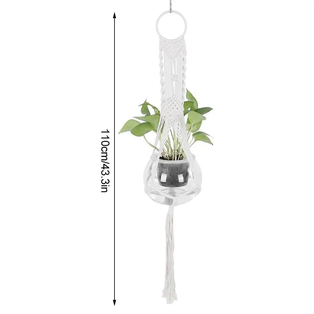 Cikonielf макраме Настенное подвесное кашпо вешалка для растений ручное вязание натуральный кордаж вешалка для растений Корзина держатель для растений