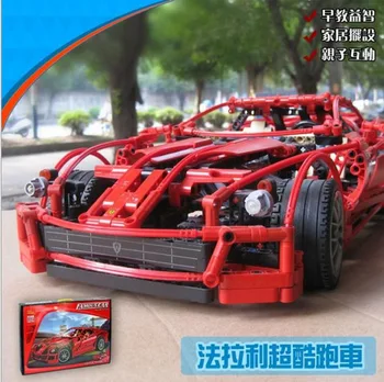

DECOOL Motorcycle moto 3333 1:10 599GTB sports car.1322 pcs 3D DIY Figures toys for children educational building blocks Gifts