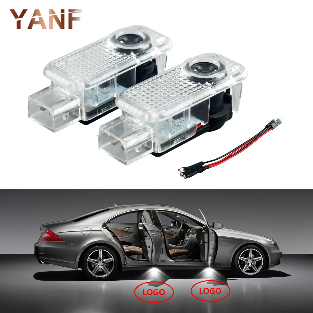 

2 x LED Courtesy Car Door Laser Projector Logo ghost Shadow Welcome Lights Kit For Porsche Cayenne 2003-2006 Series