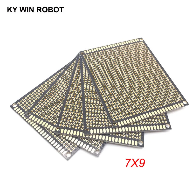 

5pcs 7x9cm 70x90 mm Black Double Side Prototype PCB Universal Printed Circuit Board Protoboard For Arduino