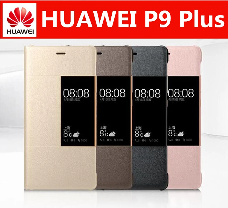 imágenes para 100% original huawei p9 plus case ventana inteligente flip case funda de cuero para huawei p9 plus (5.5 "pulgadas) coque imágenes para 100% original huawei p9 plus case ventana inteligente flip case funda de cuero para huawei p9 plus (5.5 "pulgadas) coque