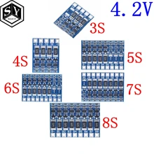 3s 4S 5S 6s 7s 8s 21v 4.2v li-ion balanceador placa 18650 li-ion balncing carga completa bateria equilíbrio função placa de proteção