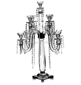 

Free shipping 84cm height crystal candelabra centerpieces wholesale