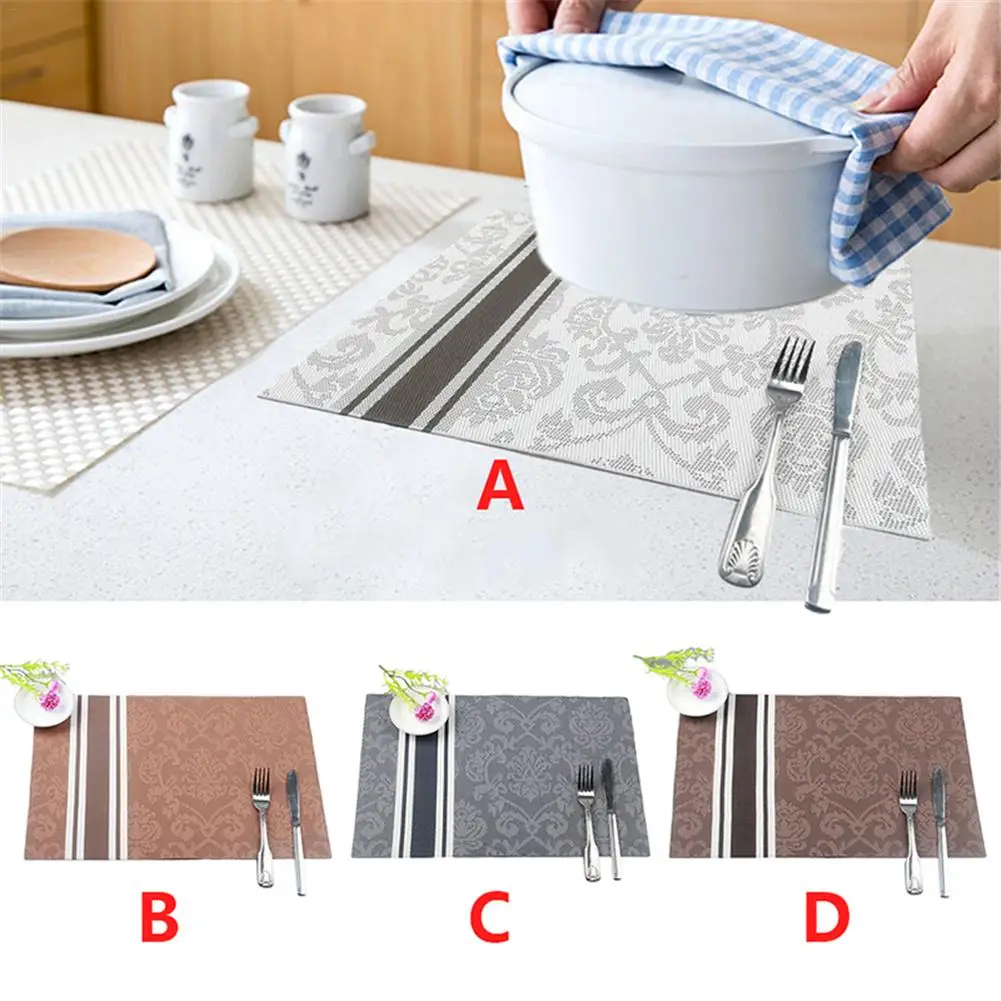 

30cm X 45cm Non-slip Placemat Mats Washable Western-Style Food Mat Thermal Insulation Mats Weaving Table Mats Placemat