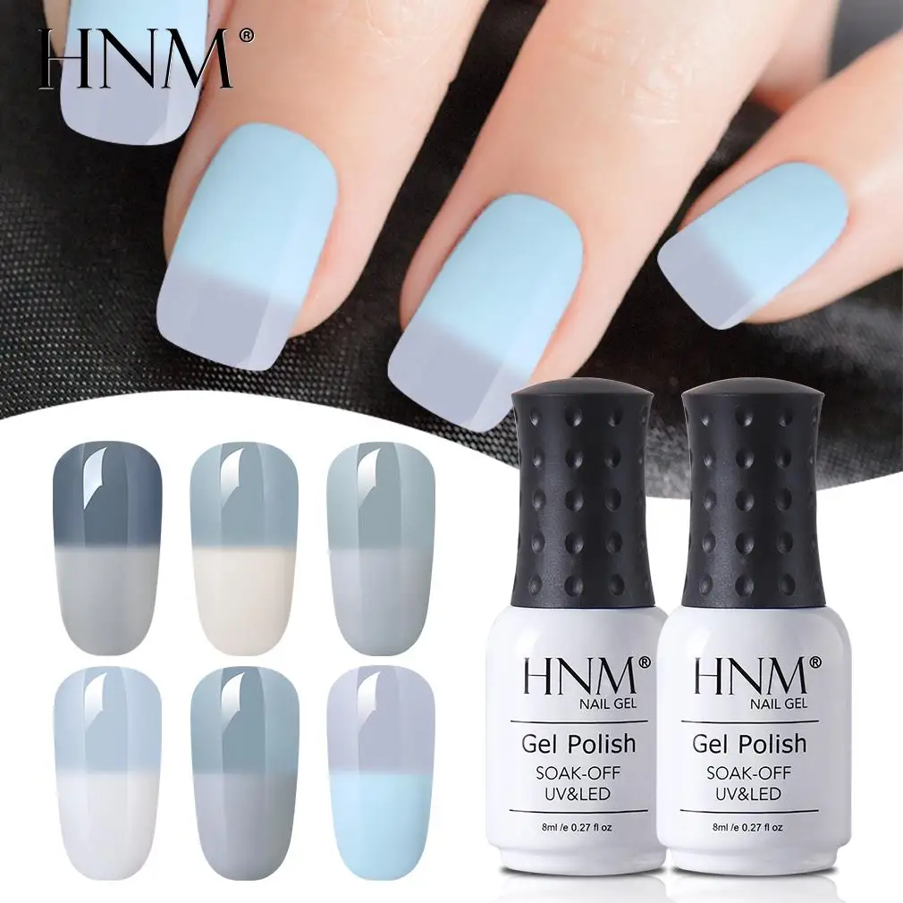 HNM 8 мл Клей для ногтей Teperature изменить УФ лак Soak Off полу постоянный Lucky Vernis а Ongle nagellak