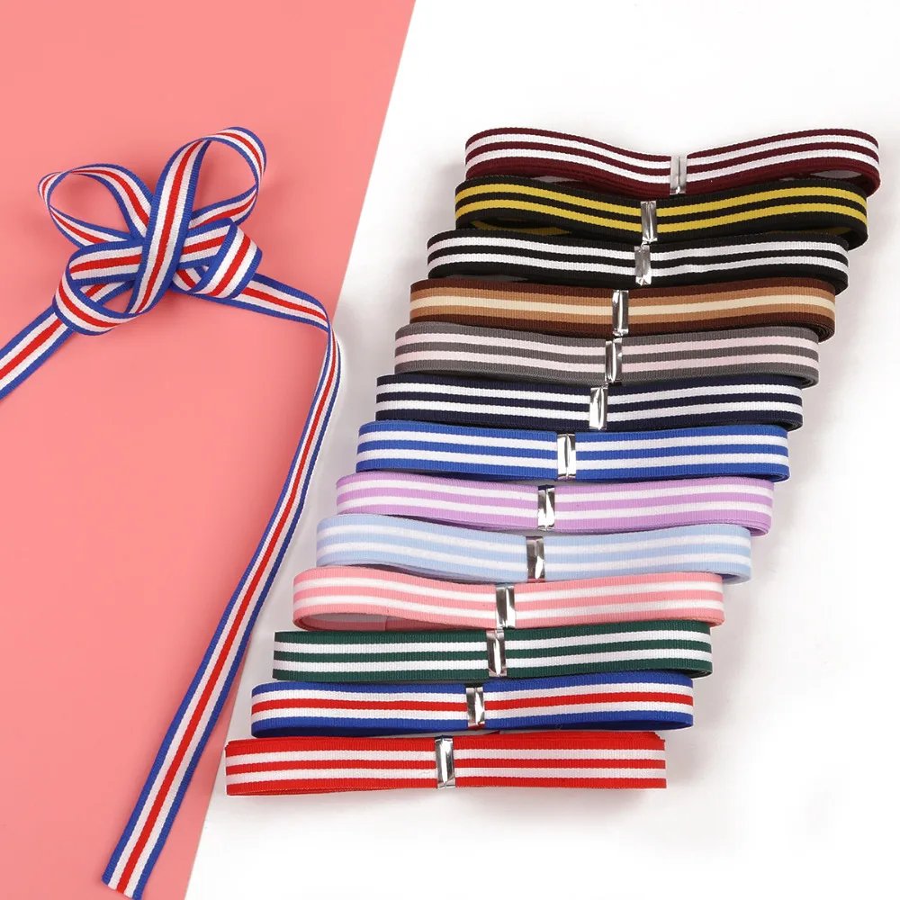 

5Yard 10mm Stripe Satin Ribbon Tapes For Wedding Party Decoartion Gift Wrap DIY Arts and Crafts Hair Bow Sewing Accessories