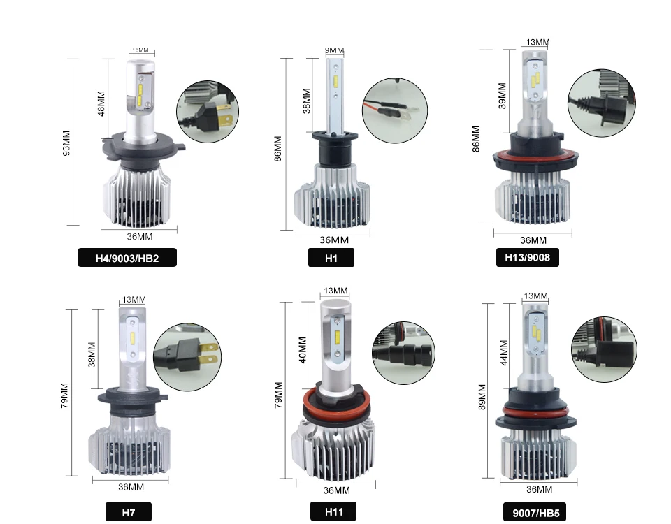 AcooSun H4 H7 светодиодный автомобилей головной светильник 12V H1 автомобилей светильник H8 H11 HB3 9005 HB4 9006 9012 9007 H13 8000LM для Volkswagen Toyota и т. д