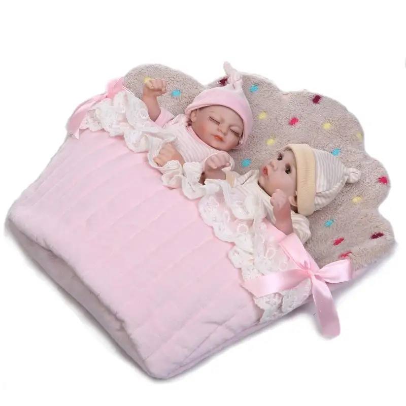 Sleeping Preemie Baby Doll 10" Mini Reborn Dolls Girl Full Body Silicone 