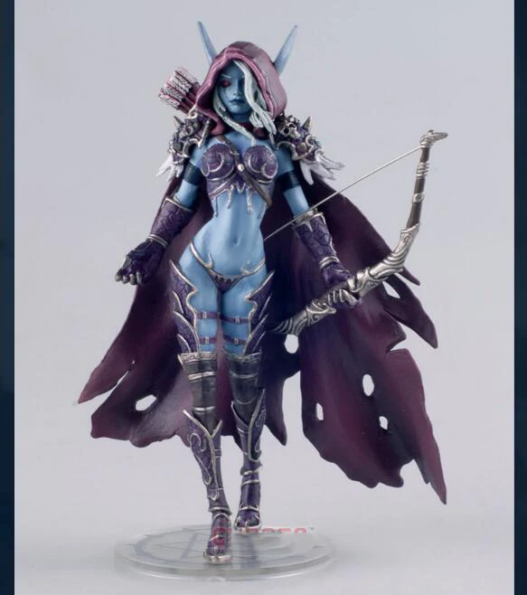 Коллекционная Zabawki 7 'WOW Sylvanas Windrunner lucznictwo Krolowa аниме PCV Figurka модель Z Bazy dla Dzieci Prezent