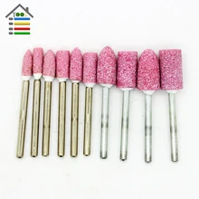 10pcs Abrasive Mounted Stone Rotary Tool Grinding Polishing Wheel 1/8 Shank For Dremel Grinder
