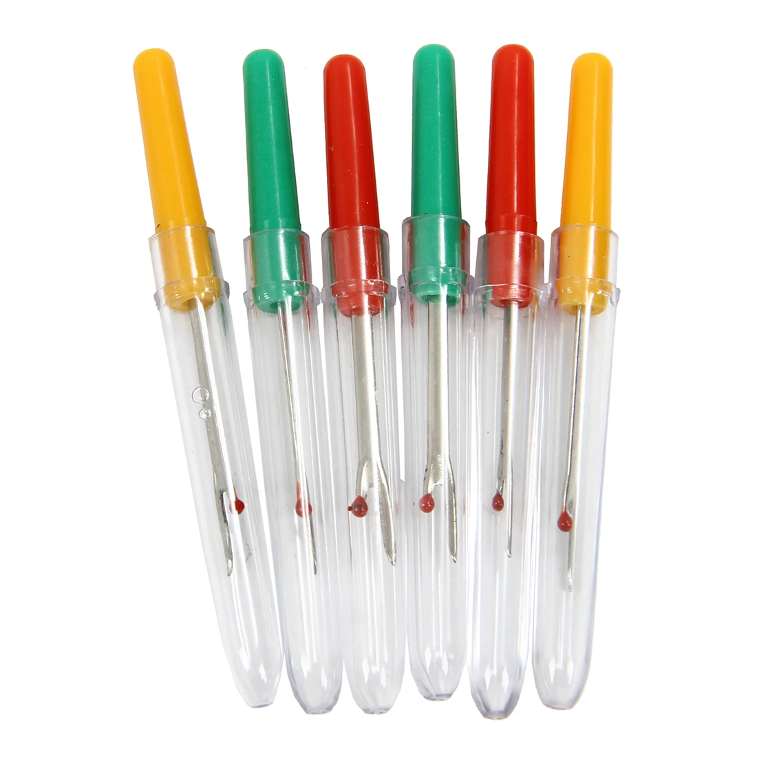 

6 Pcs Green Yellow Red Plastic Handle Sewing needle Thread Unpicker Seam Ripper
