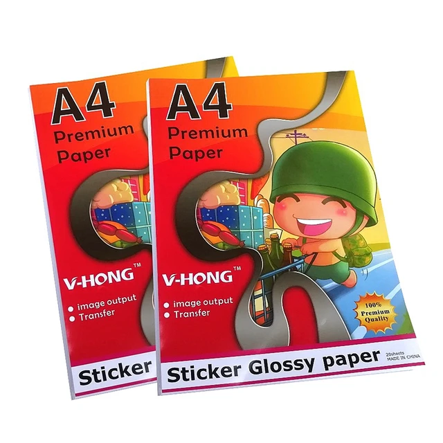 A4 Sticker Paper Glossy White Matte 8 26 X 11 7 Full Sheet Label A4 Sticker Paper Glossy White Matte 8
