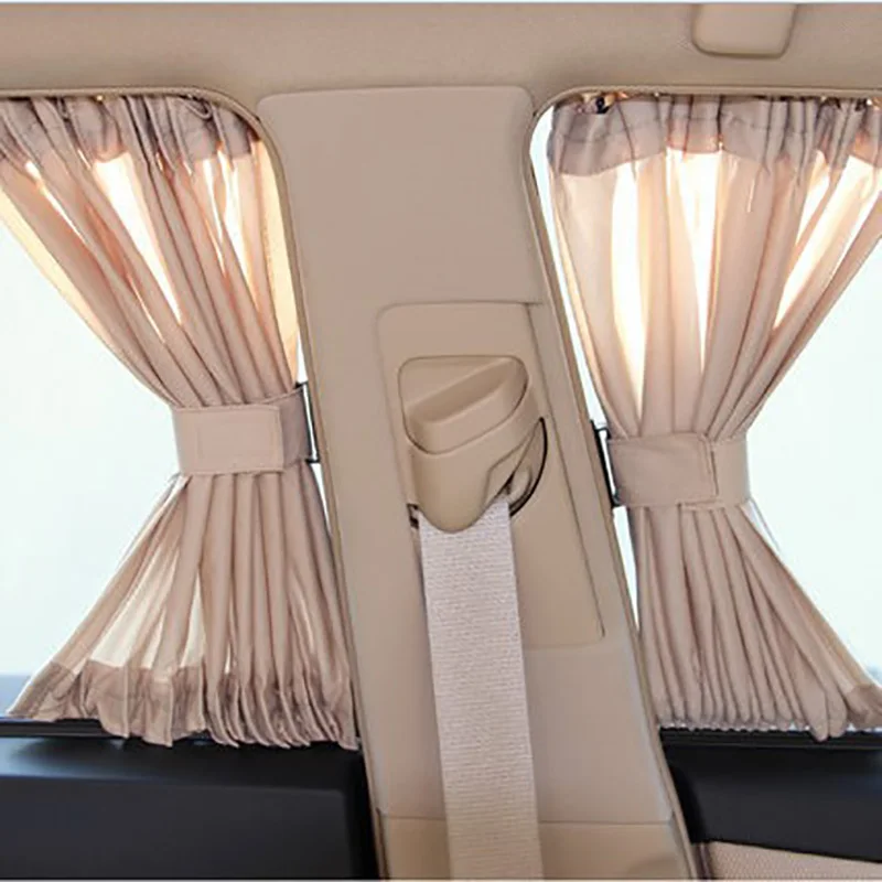 Black Car Sunscreen Curtains Stops UV Protection Sun shade Mesh
