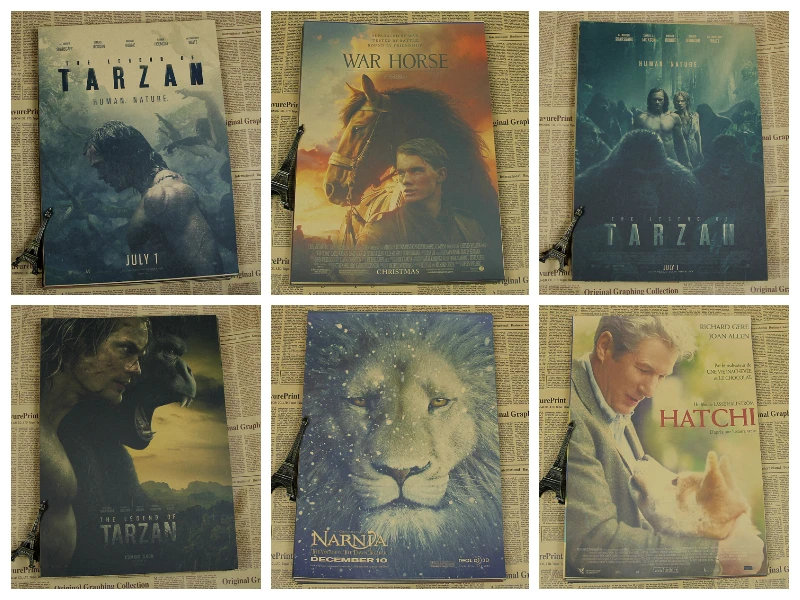 

Animal Movie Poster /Hachi/The Legend of Tarzan/ Quill/wall sticker/Kraft Poster