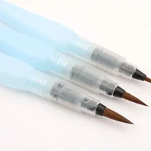 3 шт кисть Акварельная круглая кисть Размер SML цветная ручка