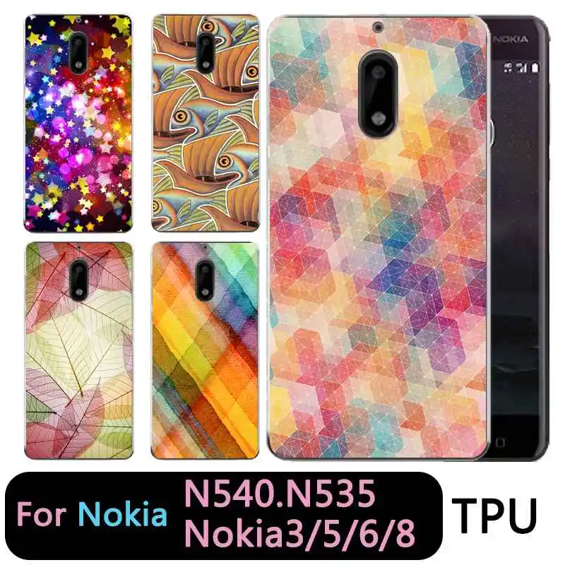 Qmswei силиконовый чехол для телефона nokia3 nokia5 nokia6 nokia8 N540 N535 Ясно лист Star Fish Живопись