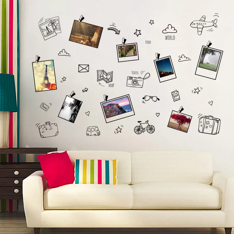 

[Fundecor] travel plan wall stickers bedroom living room kitchen baby room wall decals poster diy art murals self adhesive film
