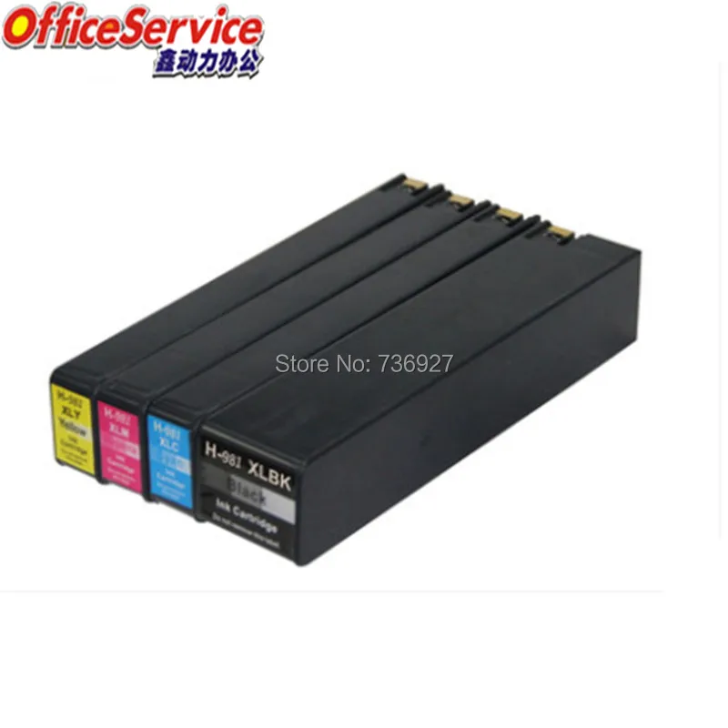 

4X Compatible Ink Cartridge For HP981 981A ,suit for PageWide Enterprise Color 556xh 586dn 586f E58650dn E55650 printer