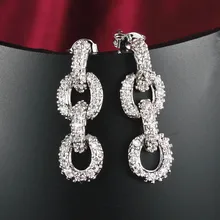 Большая цепь преувеличенные серьги-капли женские свадебные серьги ювелирные изделия ALW1777