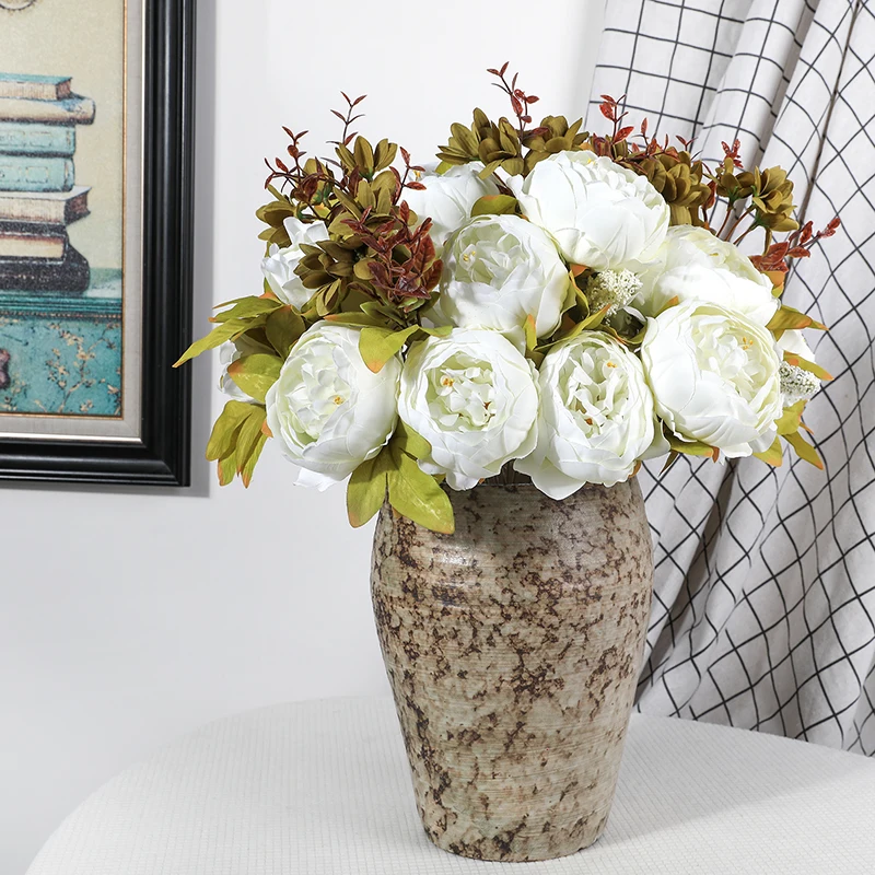 Буклет искусственных шелковых пионов CHENCHENG 13 шт.|silk peony bouquet|silk peoniespeony bouquet |
