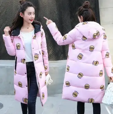 Mode frauen Parkas mädchen emoji daunenjacken winter rosa Mode frauen Parkas mädchen emoji daunenjacken winter rosa