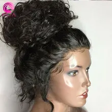 Волосы Eva 13x6, человеческие волосы на кружеве, парики, предварительно сорванные с детскими волосами, отбеливатели, узлы, кудрявые бразильские парик из натуральных волос для черных женщин