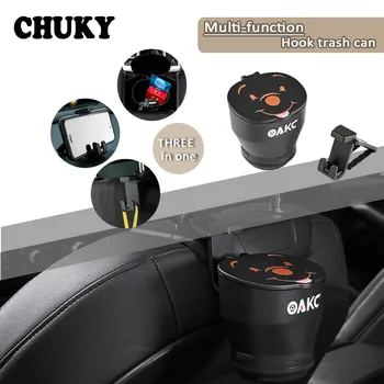 

3in1 Car Trash Can Storage Bucket + Phone Holder + Seat Hook For Volkswagen BMW E46 E39 Mini Cooper Audi A4 B6 B8 A5 Ford Fiesta