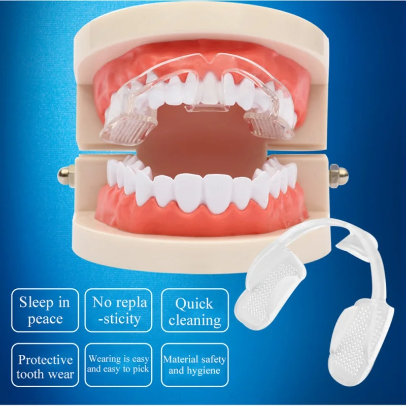 Стоматологическая Защита рта стоп шлифовка зубов бруксизм 1 шт. устраняет сжимание сна помощь предотвратить молярные скобы инструмент силиконовый с коробкой