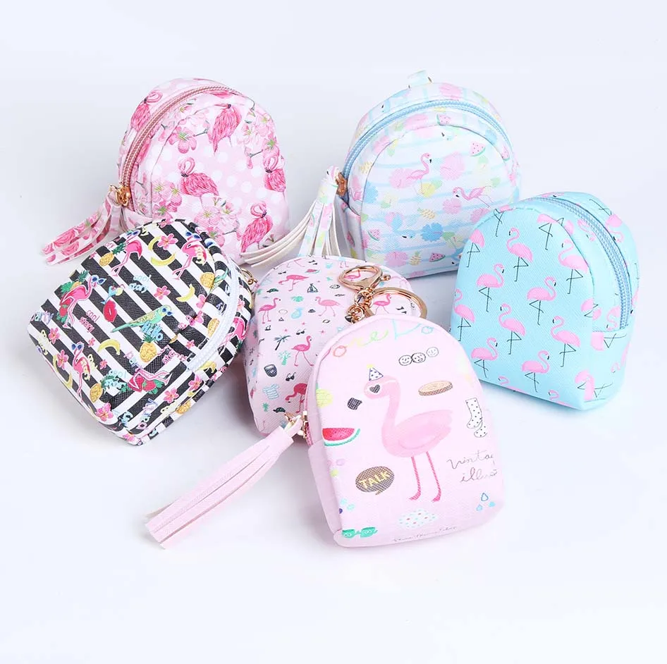 

Creative Style Women Purses Digital Printing Unicorn Design Tassel Pendant Rainbow Horse Coin Purse Key Card Bag