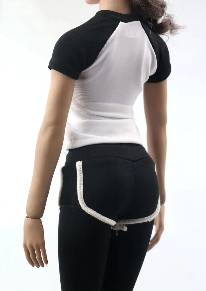 Cena 1 6 joga odzież fitness garnitur z kapturem sweter spodenki T koszula spodnie zestaw dla 12 \