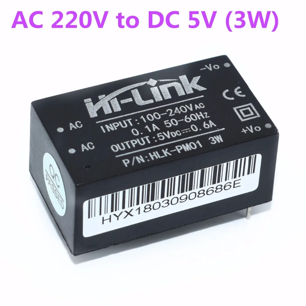 5 шт. HLK-PM01 HLK-PM03 HLK-PM12 AC-DC 220V 5V мини модуля питания, интеллигентая(ый) бытовой выключатель питания модуль