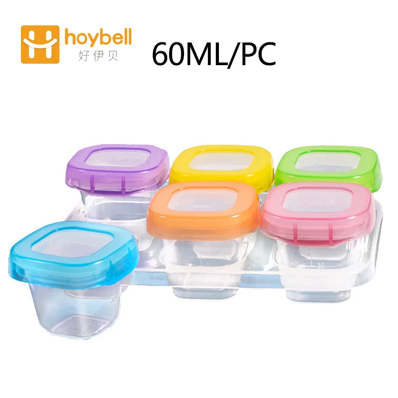 

Baby Food Containers Snack Box Kids Toddler Milk Powder Formula Dispenser BPA Free Blocks Freezer Storage Containers 2oz/PC