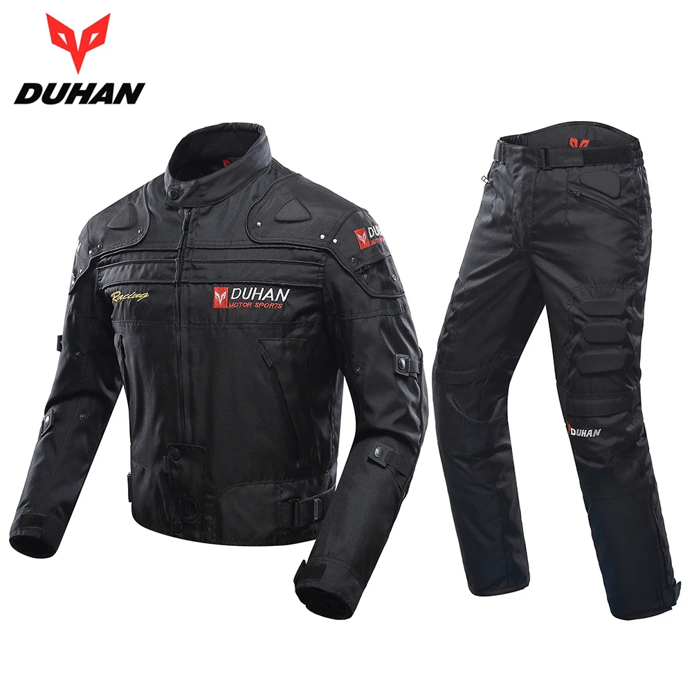 DUHAN Motorcycle Jacket + Riding Pants Clothing Set ...