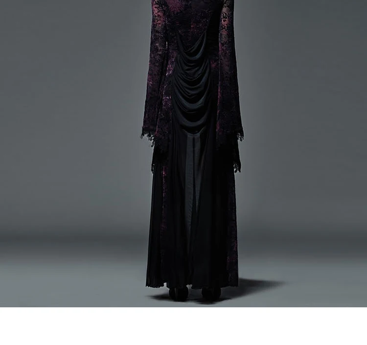 Панк рейв Готический викторианский сексуальные женские кружевные платья с длинным рукавом винтажное платье для косплея вампира официальное вечернее сексуальное платье