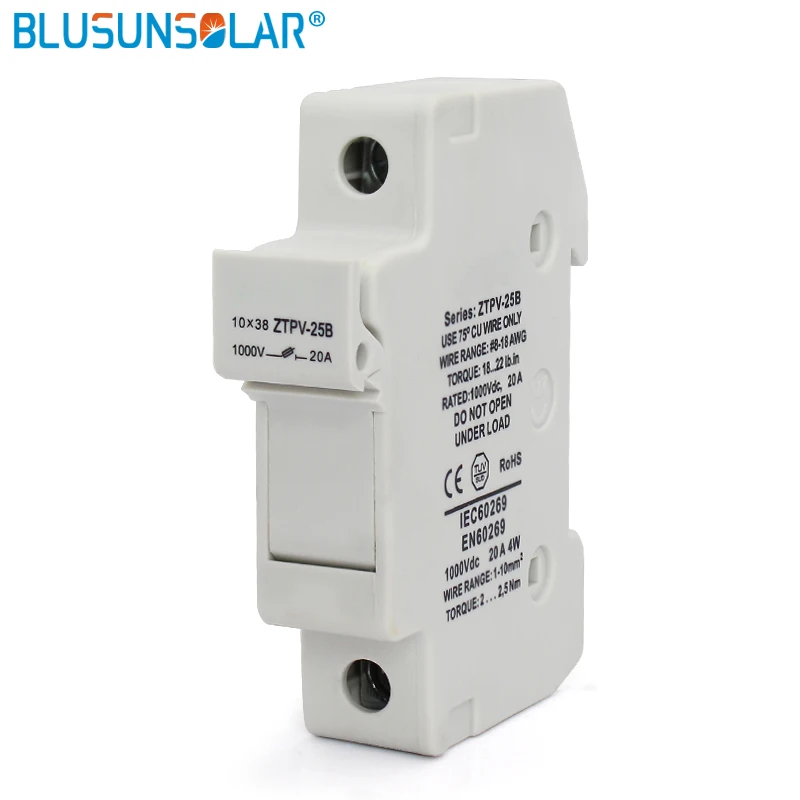 20 шт. Солнечный ПВ предохранитель 2 30A 1000VDC 10X38 gPV с 10 держатель предохранителя для