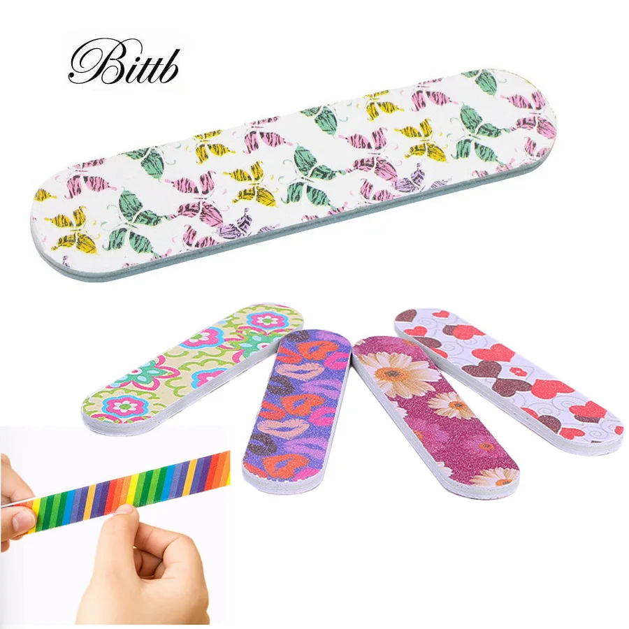 

Bittb 3Pcs Portable Nail Files 100/180 Sanding Nail Art Buffer Salon Polish UV Gel Glitter Tool Manicure Pedicure Nail Art Tools