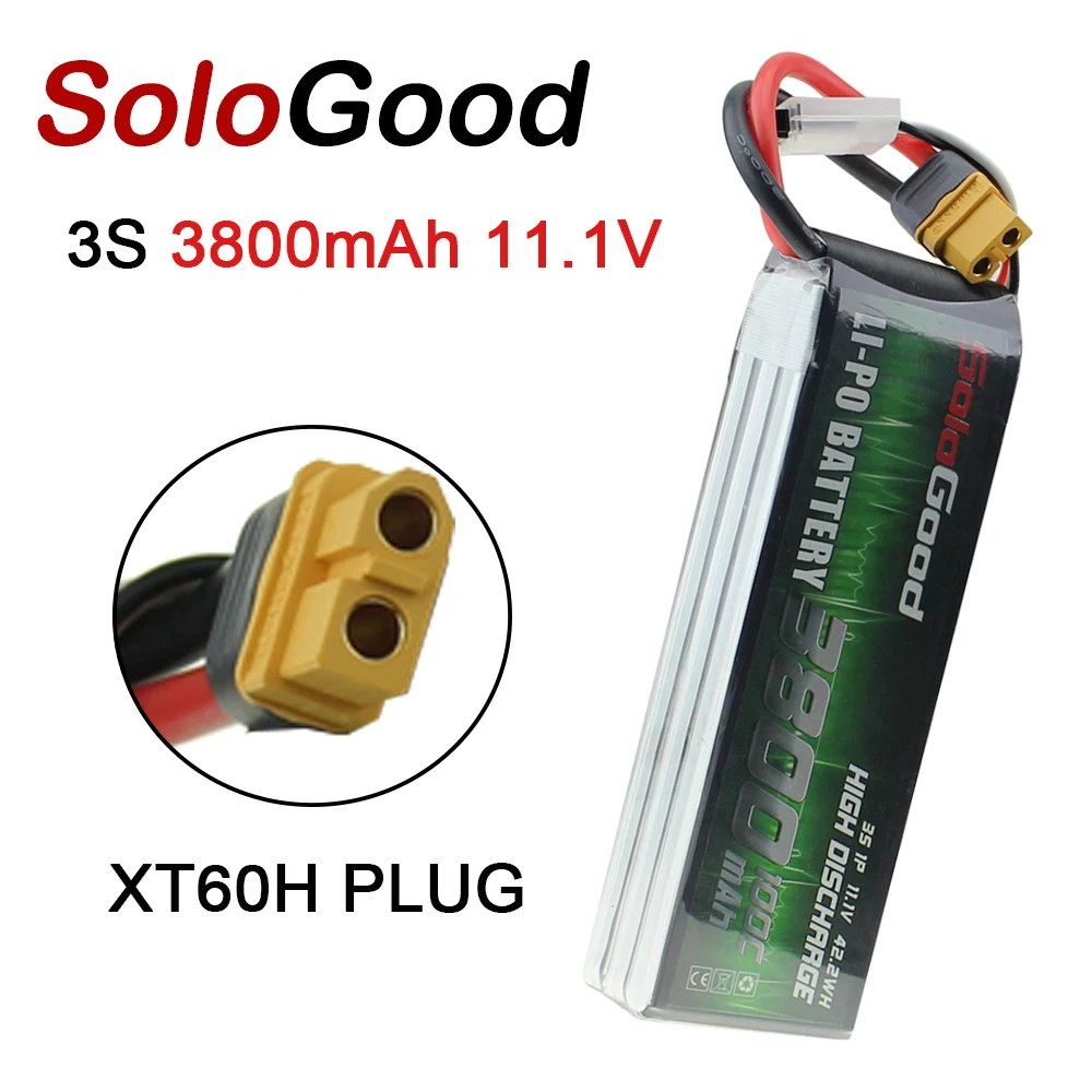 Литий полимерный аккумулятор SoloGood серии 3S 550 мАч 850 1800 2200 3200 3800 для