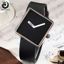 Abbygale бренд Экстрим минималистский дамы наручные Часы Женское платье 2017 простой квадратный Роскошные Кварц творческий часы для женщины