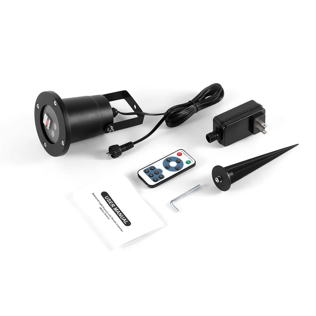 

Black Outdoor Red and Green Dynamic Firefly Laser Projector & Starry Lawn Light Waterproof for Garden/Holiday/Christmas