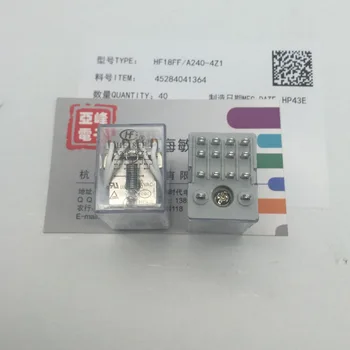 

Free shipping lot (10 pieces/lot) original New HONGFA HF HF18FF-A240-4Z1 JZX-18FF-A240-4Z1 220-240VAC 14PINS 5A Power Relay