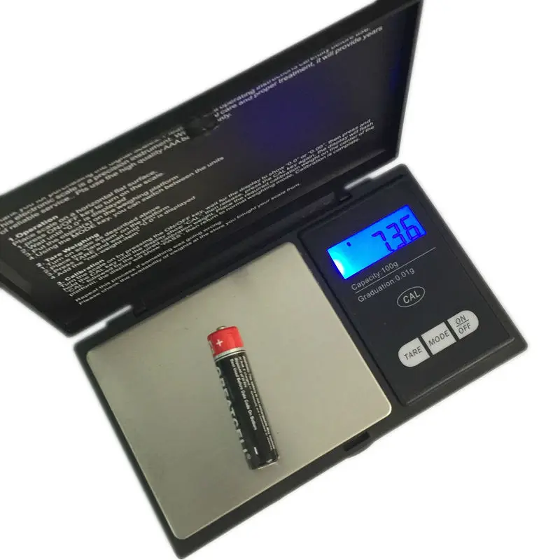 100g 0.01g Mini LCD Electronic Pocket Scales 0.01g Digital Pocket Bench