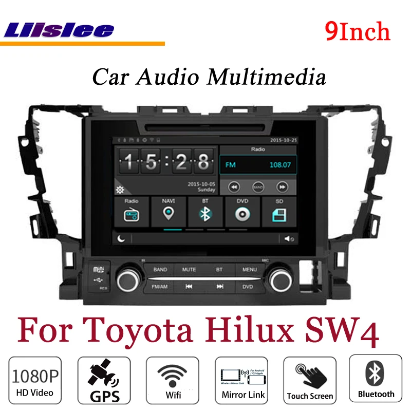 Flash Deal Liislee For Toyota Hilux SW4 Stereo Android Radio DVD Player 3G Wifi BT TV GPS MAP Navigation 1080P System Original NAVI Design 1