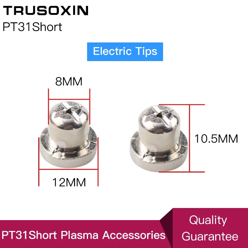 40 шт. короткий PT-31 фонарь для резки короткий Ni Hafnium провод или медные наконечники и электроды для 40A 50A инвертор воздуха плазменный резак