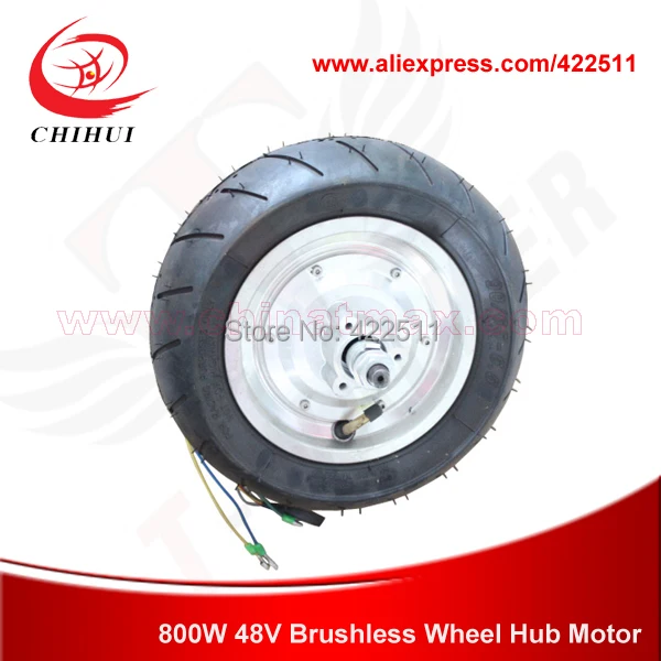 Electric Scooter Hub Motors 800W 48V Brushless Hub Motor with 90/65 6.5