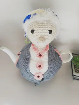 

crochet toys Rattles amigurumi doll tea pot women number WS007