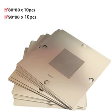 FEORLO 10 шт./компл. 80x80 мм 90x90 мм Универсальный Bga набор трафаретов для ремонта материнской платы ноутбука