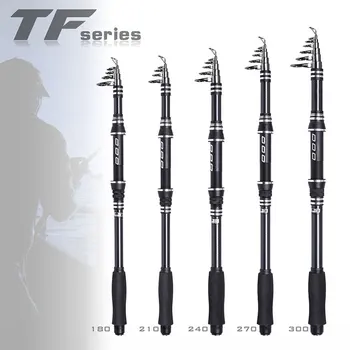 

1.8m-3m Carbon Carp Fishing Rod Aluminium Alloy Lure Fishing Pole Telescopic Casting Rod Ocean Rock Beach Fishing Spinning Rod